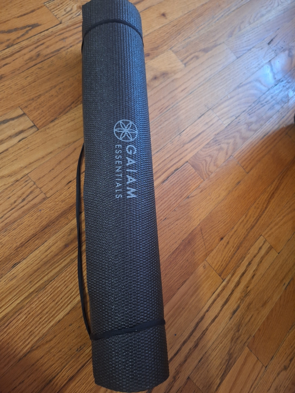 GAIAM Black Textured Yoga Mat with Carry Strap